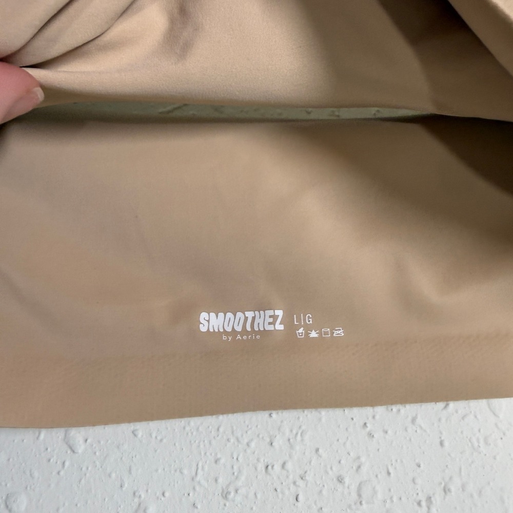 Aerie SMOOTHEZ Lightly Lined Bandeau Bralette Sand Nude Seamless Strapless Bra - Picture 11 of 11